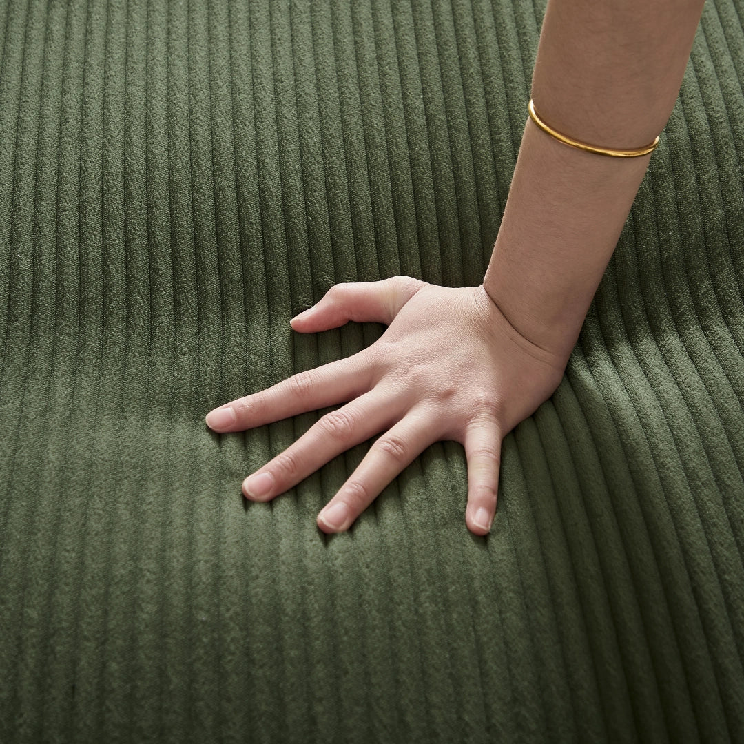 Army Green Large modern corduroy sofa can be freely combined #6082