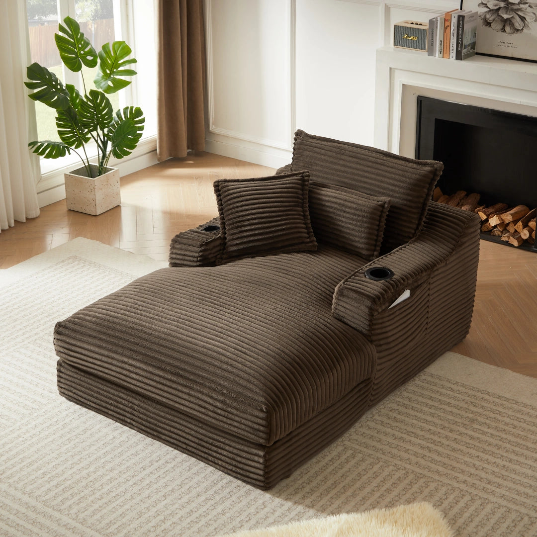 Brown 47.24 inch modern comfortable cushioned compression sofa #6068