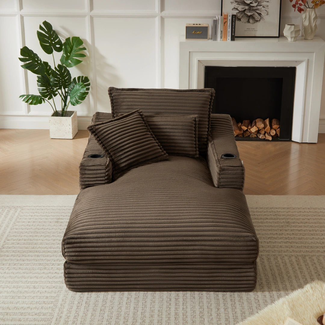 Brown 47.24 inch modern comfortable cushioned compression sofa #6068