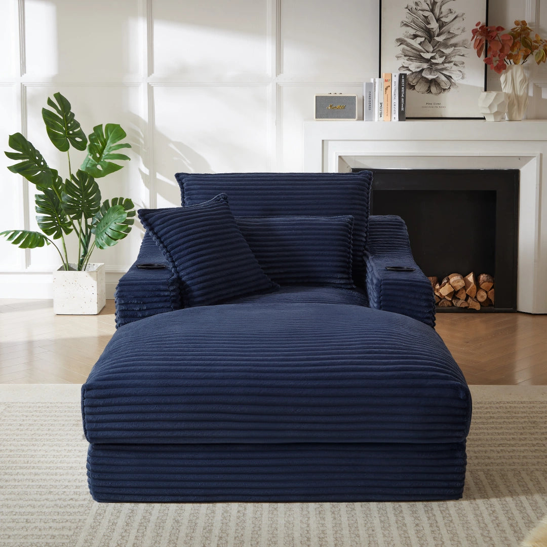 Blue 47.24 inch modern comfortable cushioned compression sofa #6068