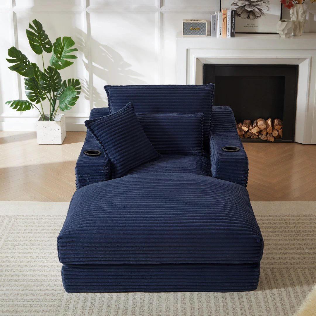 Blue 47.24 inch modern comfortable cushioned compression sofa #6068