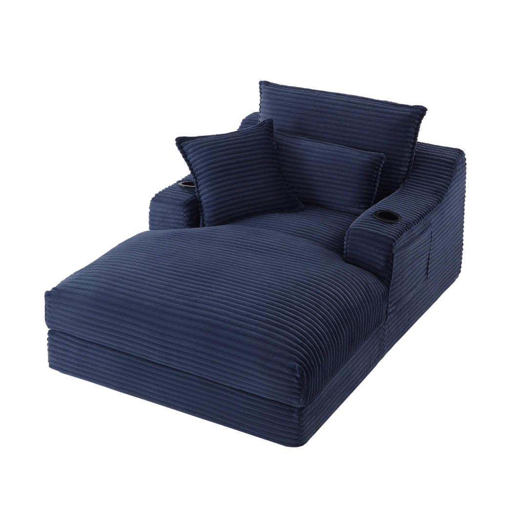 Blue 47.24 inch modern comfortable cushioned compression sofa #6068