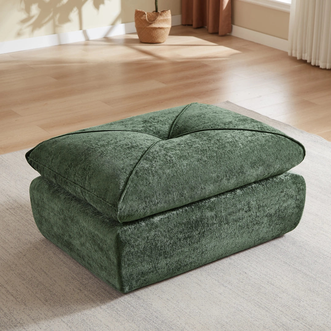 Green Ottoman Modern minimalist chenille combination sofa #6159