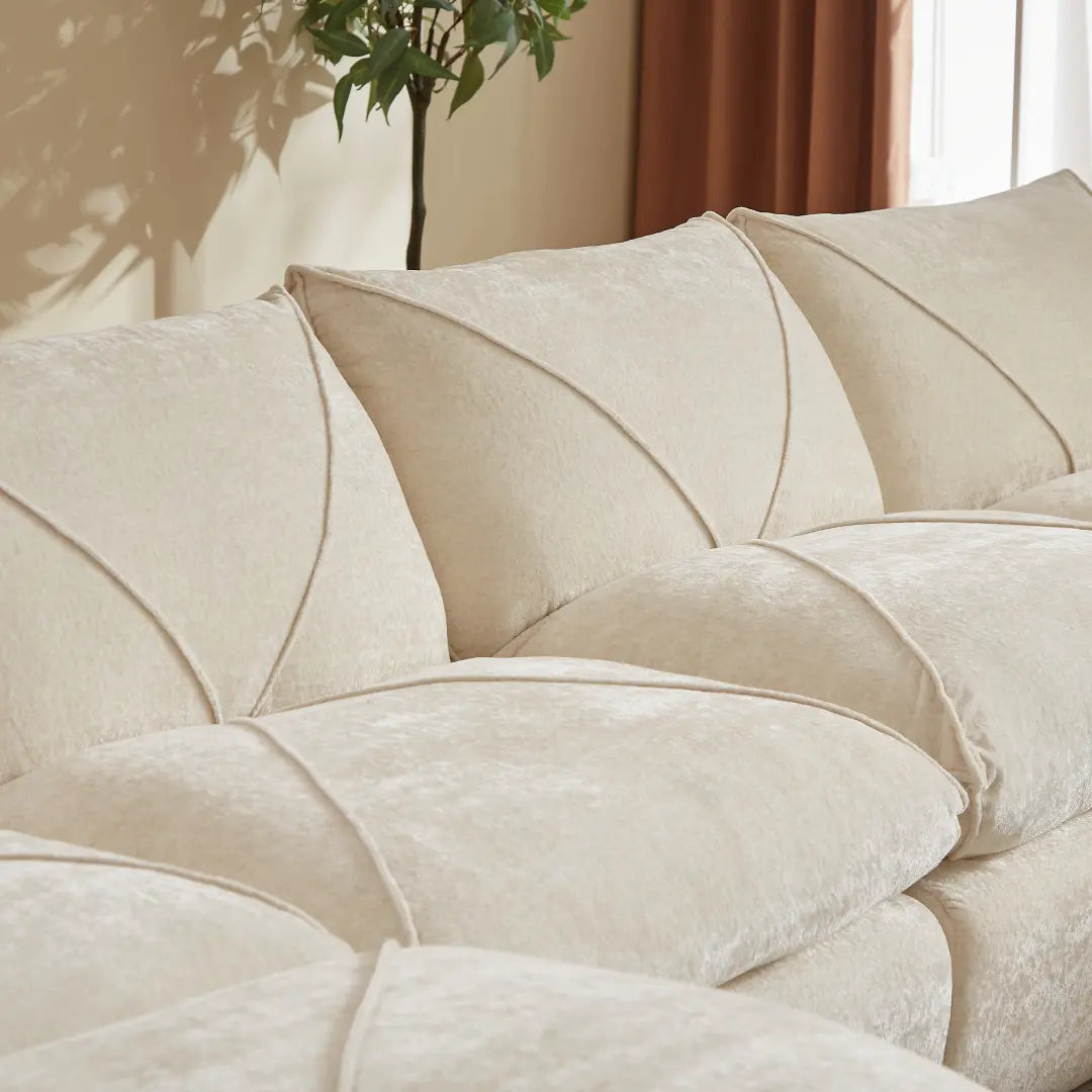 Modern minimalist chenille combination sofa