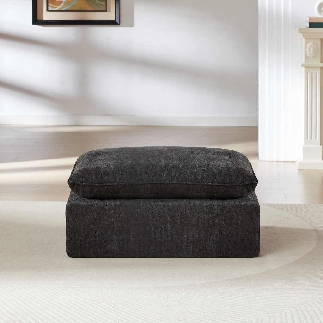 Dark Gray Ottoman Modern Chenille cloud sofa #6120