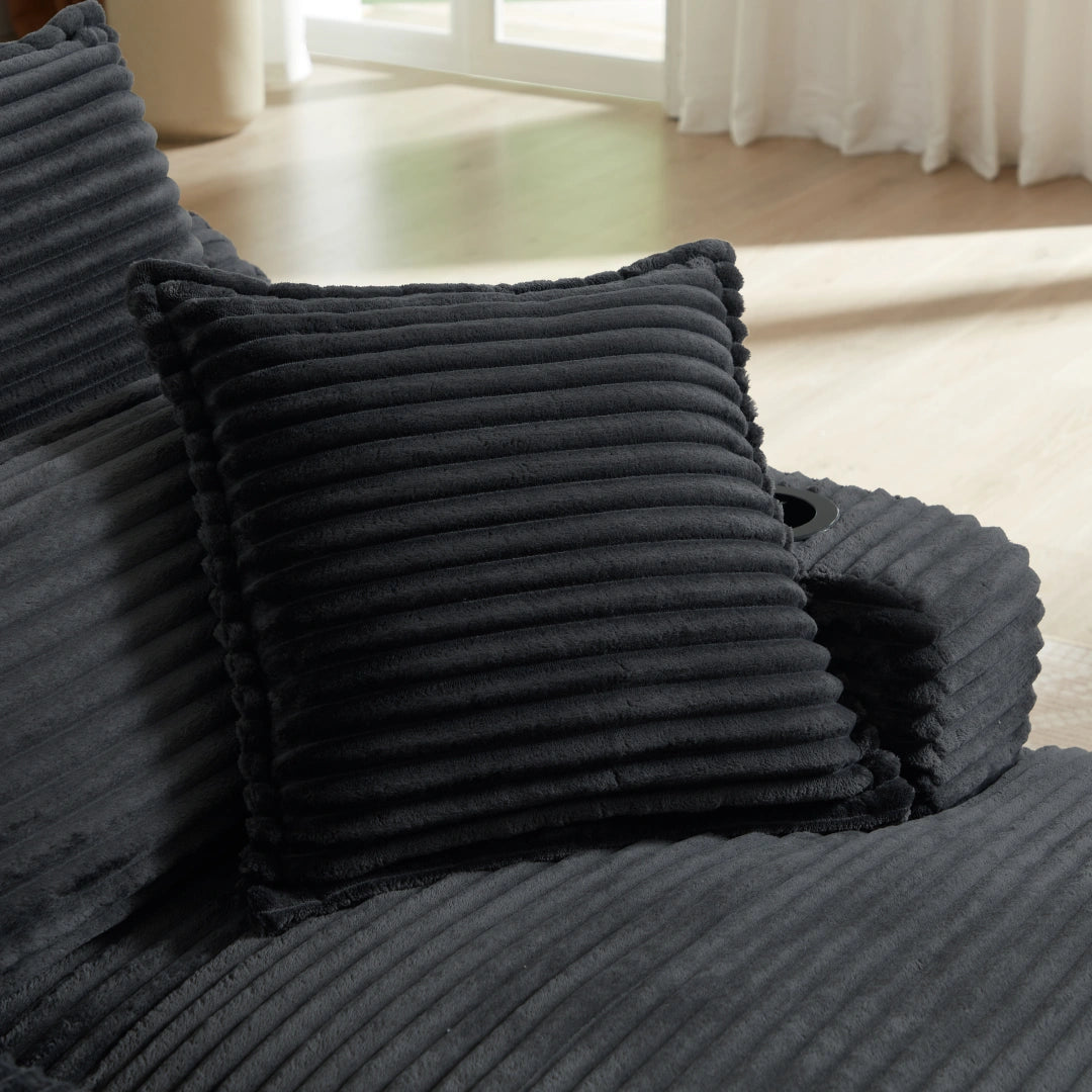Dark Gray 47.24 inch modern comfortable cushioned compression sofa #6068