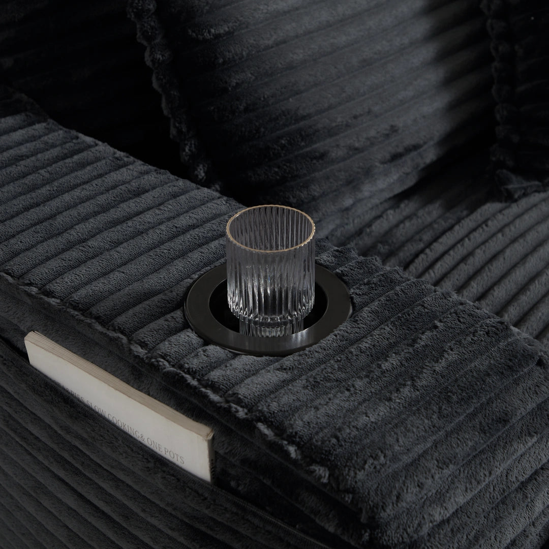 Dark Gray 47.24 inch modern comfortable cushioned compression sofa #6068