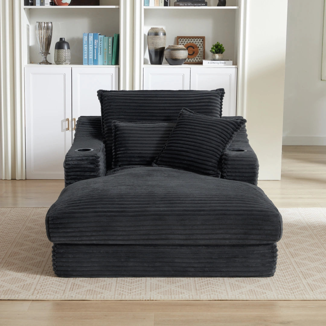 Dark Gray 47.24 inch modern comfortable cushioned compression sofa #6068