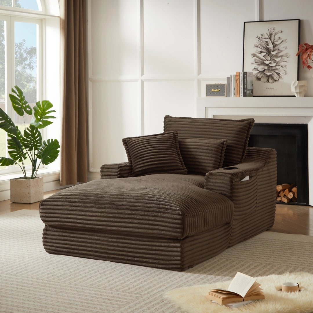 Brown 47.24 inch modern comfortable cushioned compression sofa #6068