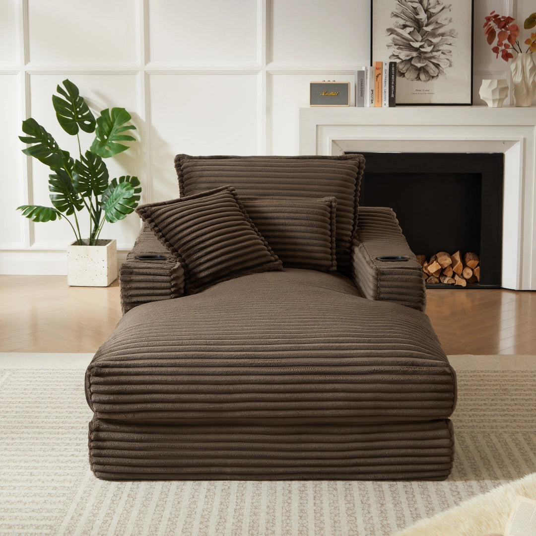 Brown 47.24 inch modern comfortable cushioned compression sofa #6068