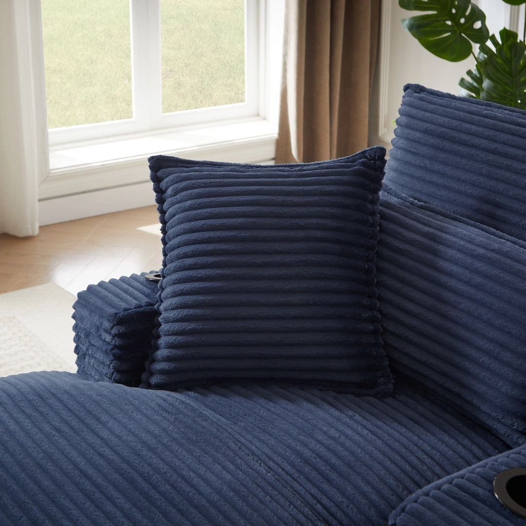 Blue 47.24 inch modern comfortable cushioned compression sofa #6068