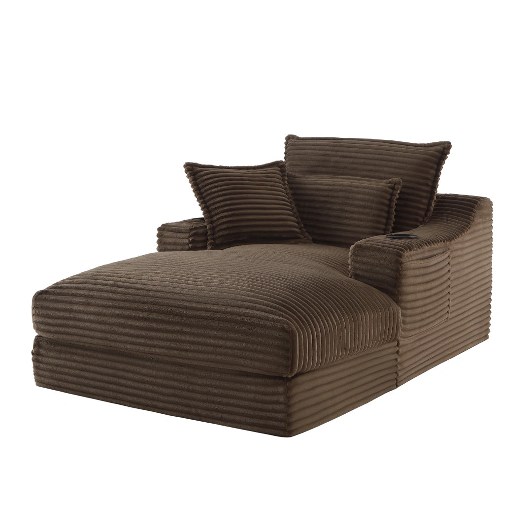 Brown 47.24 inch modern comfortable cushioned compression sofa #6068