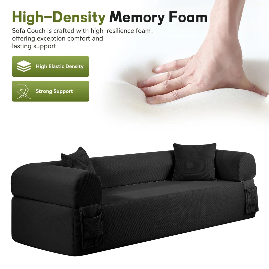 Gray 3 Seater Sofa Boneless Couches #6118