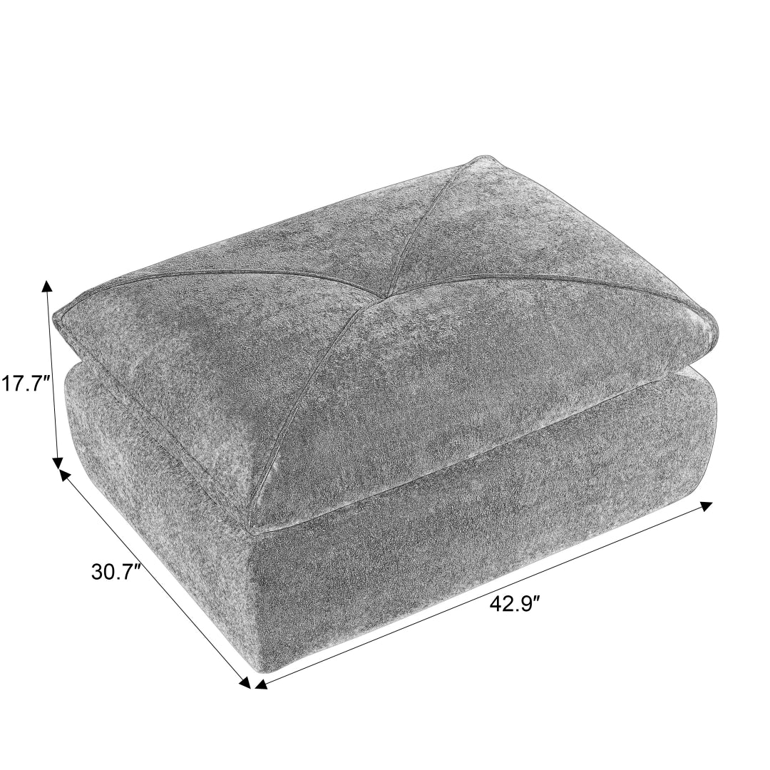 Beige Ottoman Modern minimalist chenille combination sofa #6159