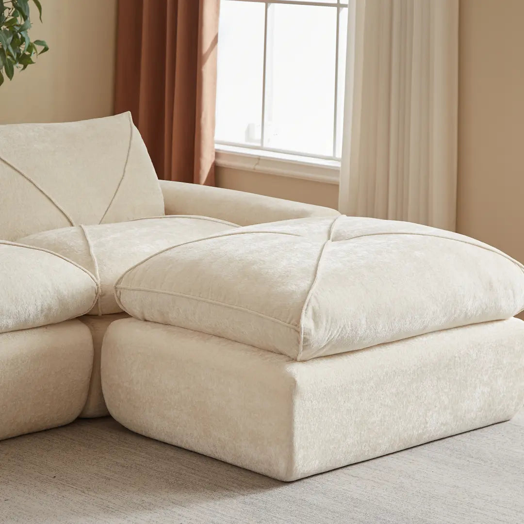 Modern minimalist chenille combination sofa