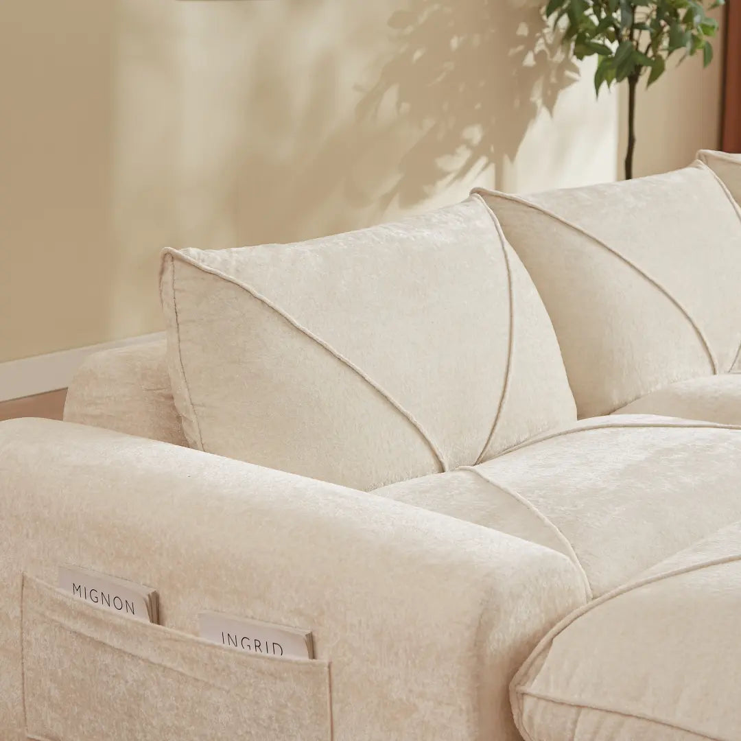 Modern minimalist chenille combination sofa