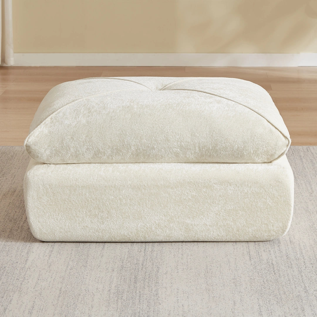 Beige Ottoman Modern minimalist chenille combination sofa #6159
