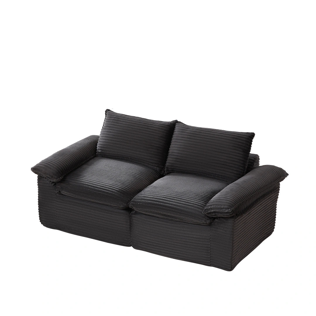 Dark Gray 2 Seat  Modern corduroy cloud sofa #6108
