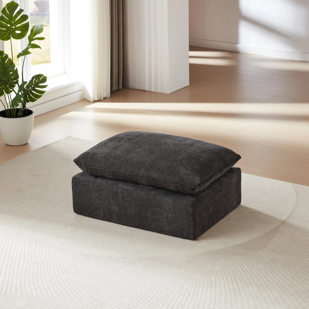 Dark Gray Ottoman Modern Chenille cloud sofa #6120