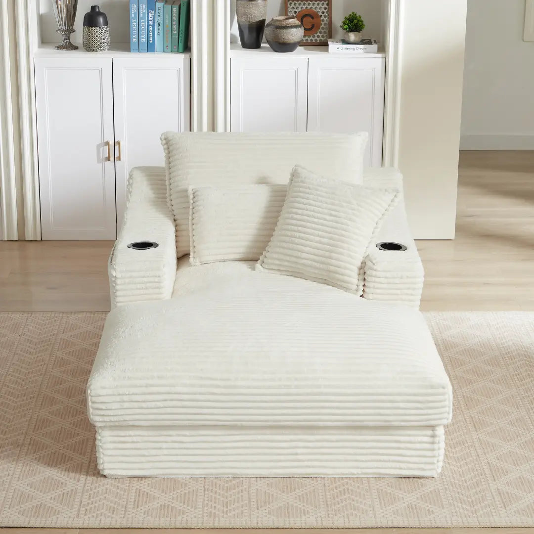 white 47.24 inch modern comfortable cushioned compression sofa #6068