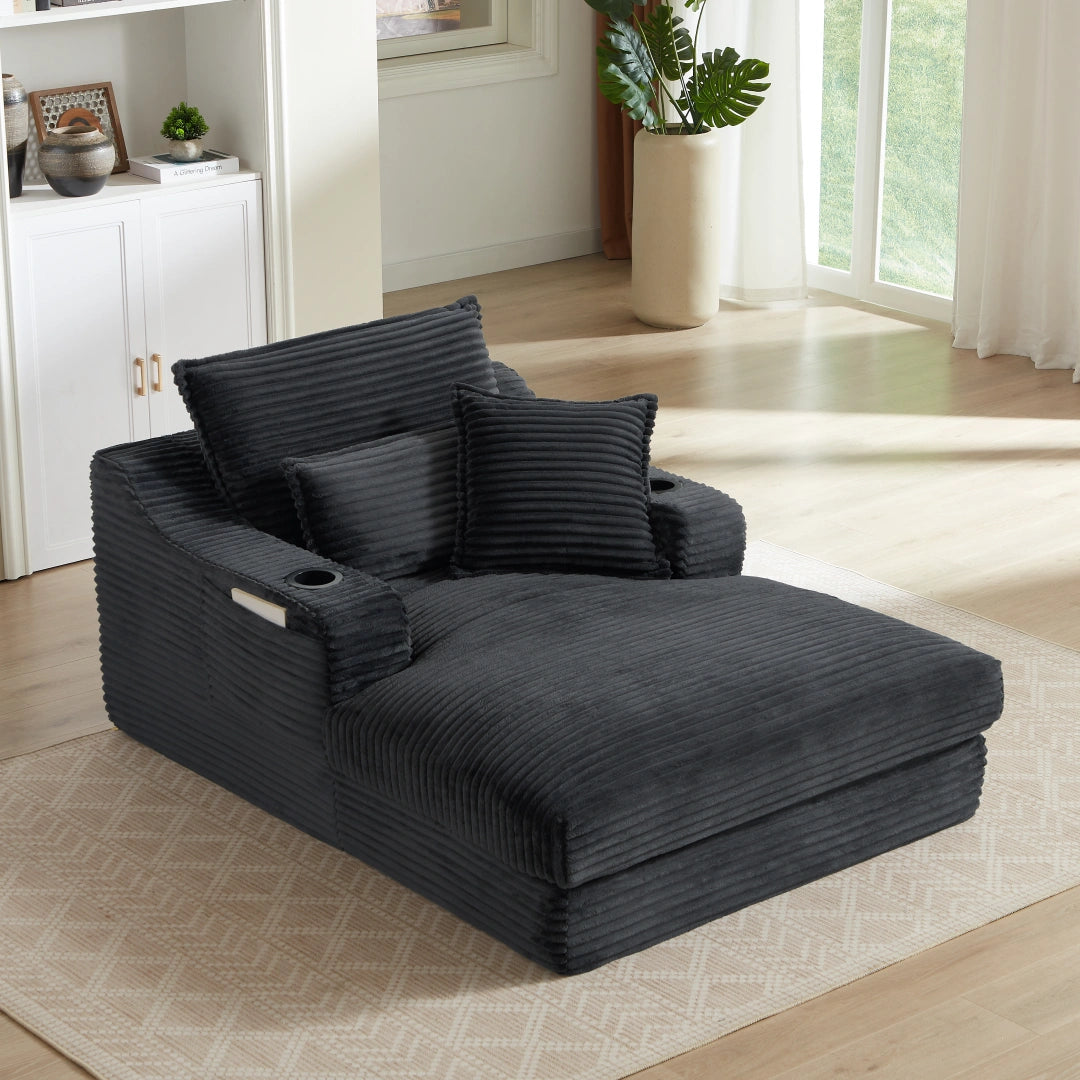 Dark Gray 47.24 inch modern comfortable cushioned compression sofa #6068