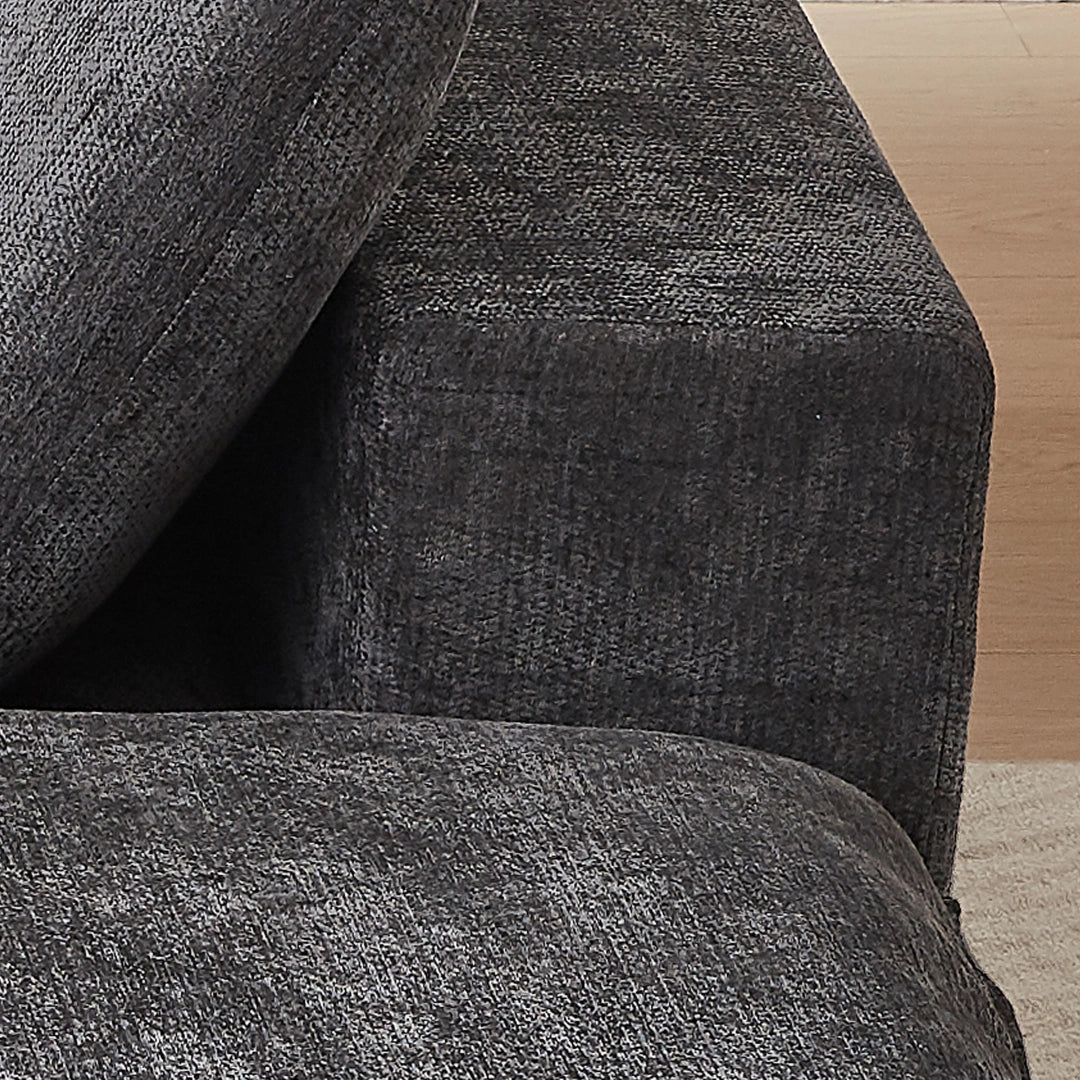 Dark Gray 2 Seat Modern Chenille Cloud Sofa #6120