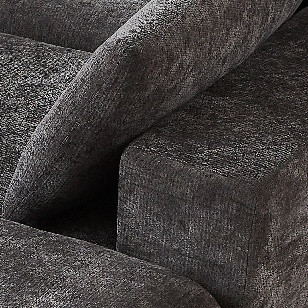 Dark Gray 2 Seat and 1 Ottoman Modern Chenille Cloud Sofa #6120